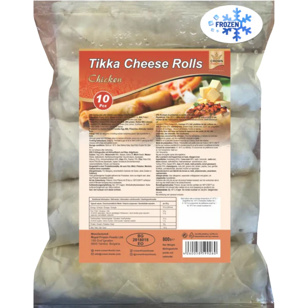 CROWN TIKKA CHEESE ROLLS CHICKEN 750g