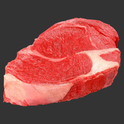 Raw beef steak on a white background